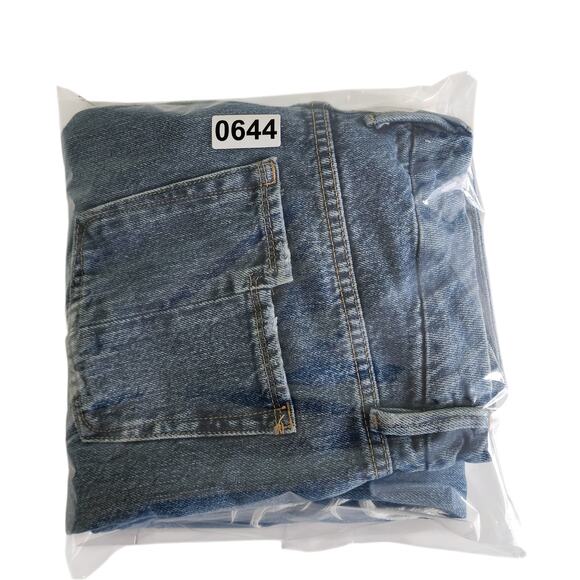 GOOD AMERICAN Good Vintage High Rise Straight Leg Jeans Size 6 Indigo Distressed - Picture 12 of 12